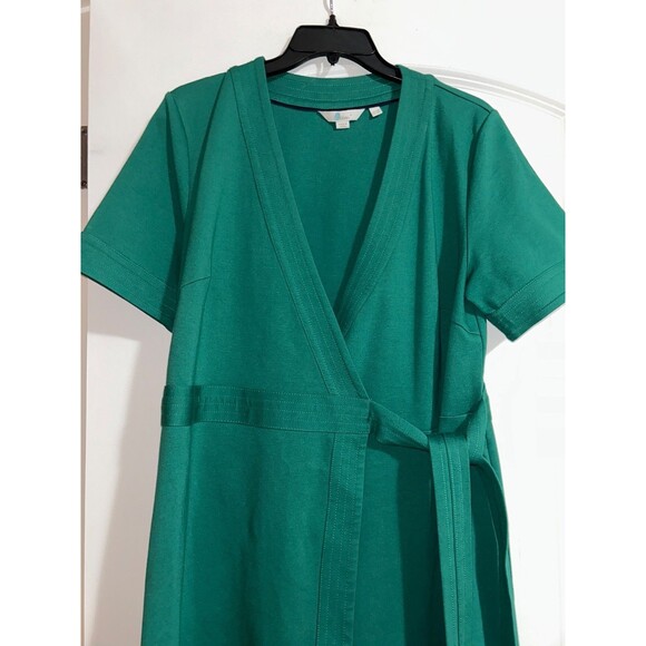 Boden Mira Women’s Ponte Knit Green True Wrap Dress size 12US/16UK NWOT Holidays - Picture 3 of 8